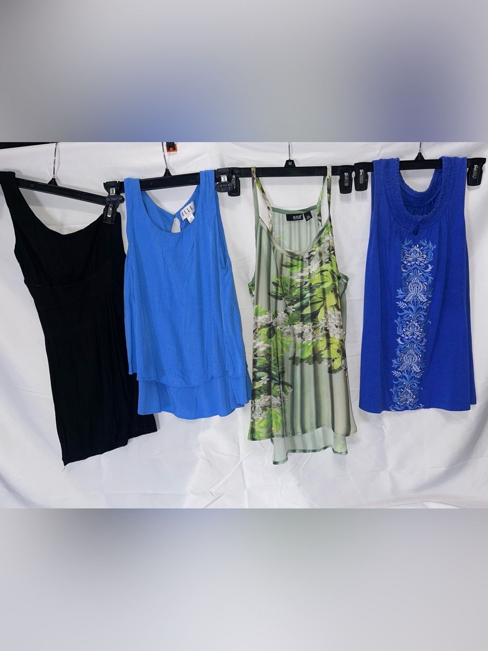 Elle Bright Blue Layered Chiffon Camisole